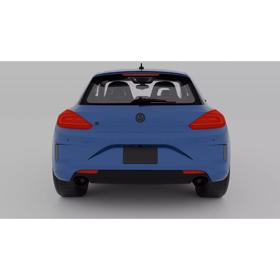 VW Scirocco 3D Model – High Poly Sportscar with PBR Textures, FBX & OBJ - View 11