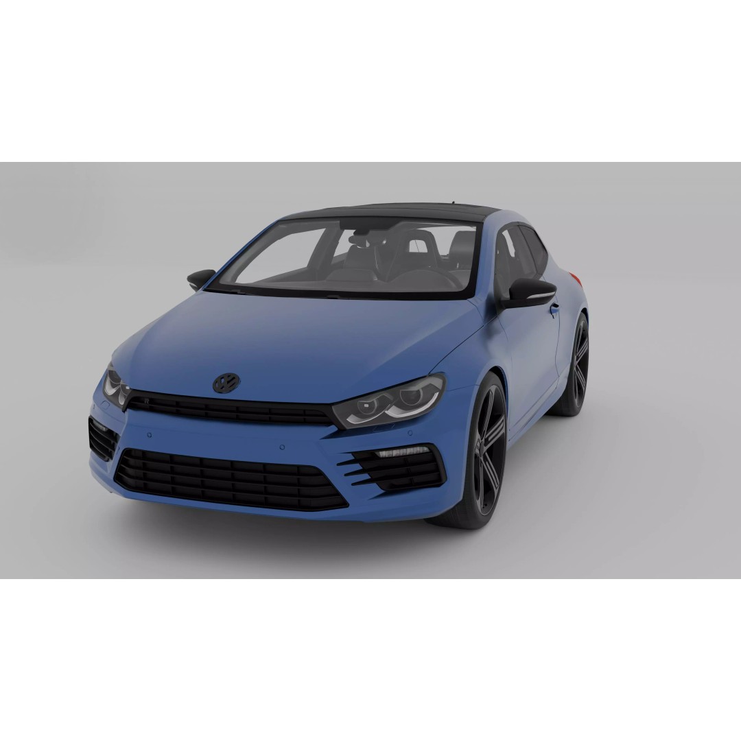 VW Scirocco 3D Model – High Poly Sportscar with PBR Textures, FBX & OBJ - View 2