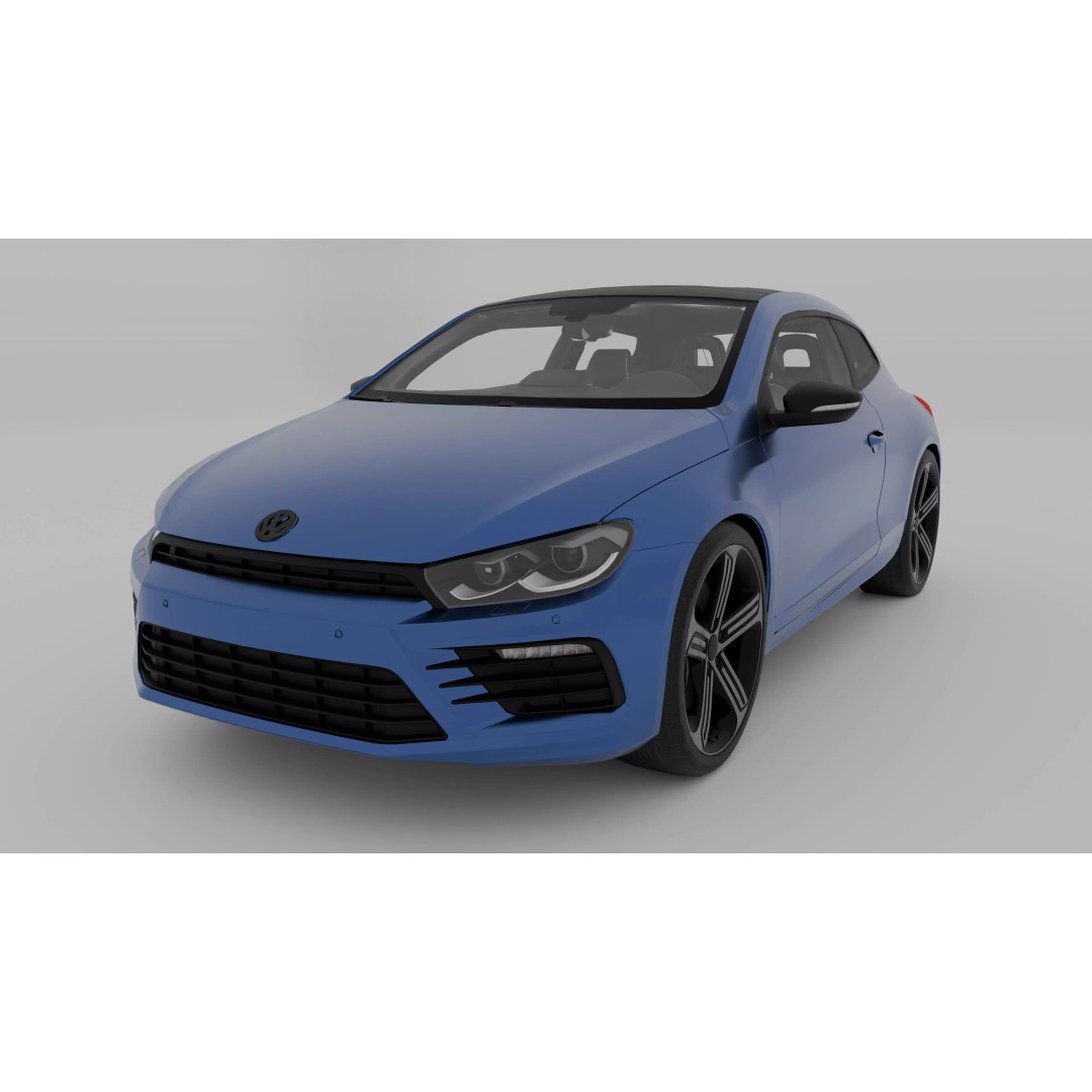VW Scirocco 3D Model – High Poly Sportscar with PBR Textures, FBX & OBJ - View 3