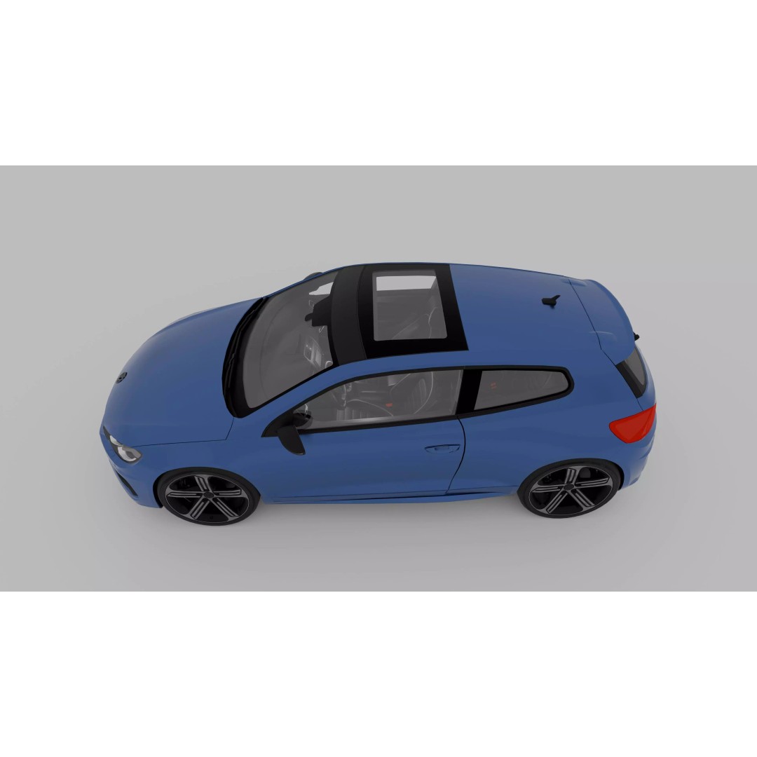 VW Scirocco 3D Model – High Poly Sportscar with PBR Textures, FBX & OBJ - View 6