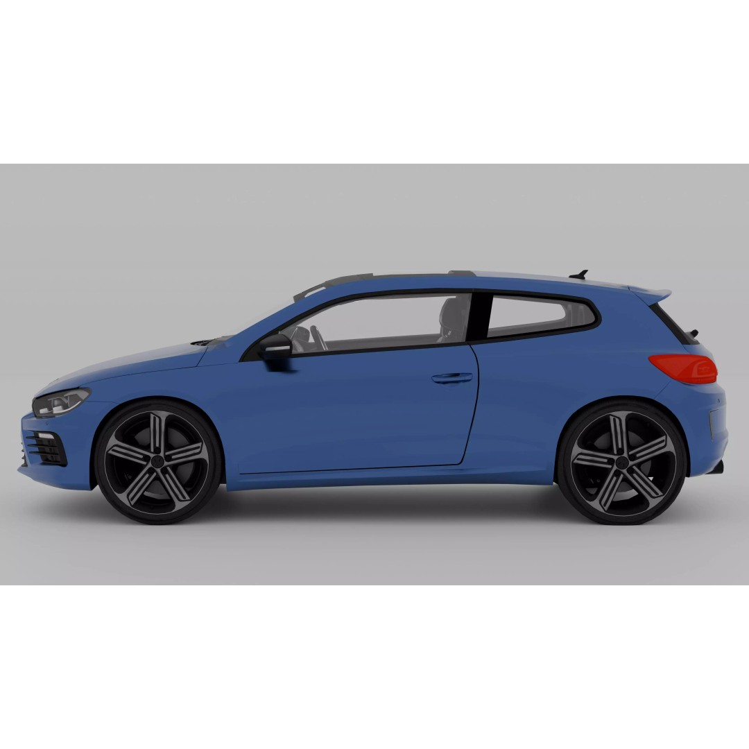 VW Scirocco 3D Model – High Poly Sportscar with PBR Textures, FBX & OBJ - View 7