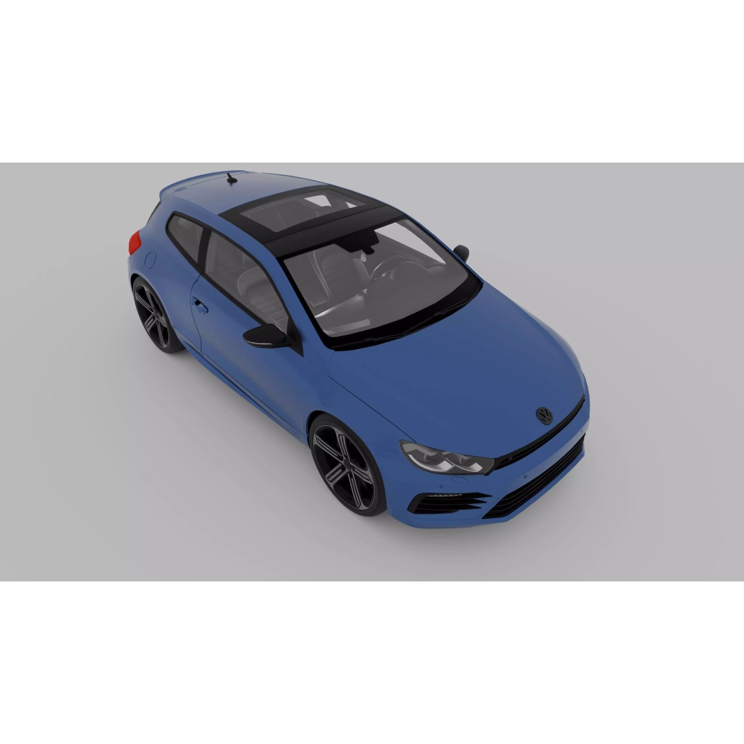 VW Scirocco 3D Model – High Poly Sportscar with PBR Textures, FBX & OBJ - View 8
