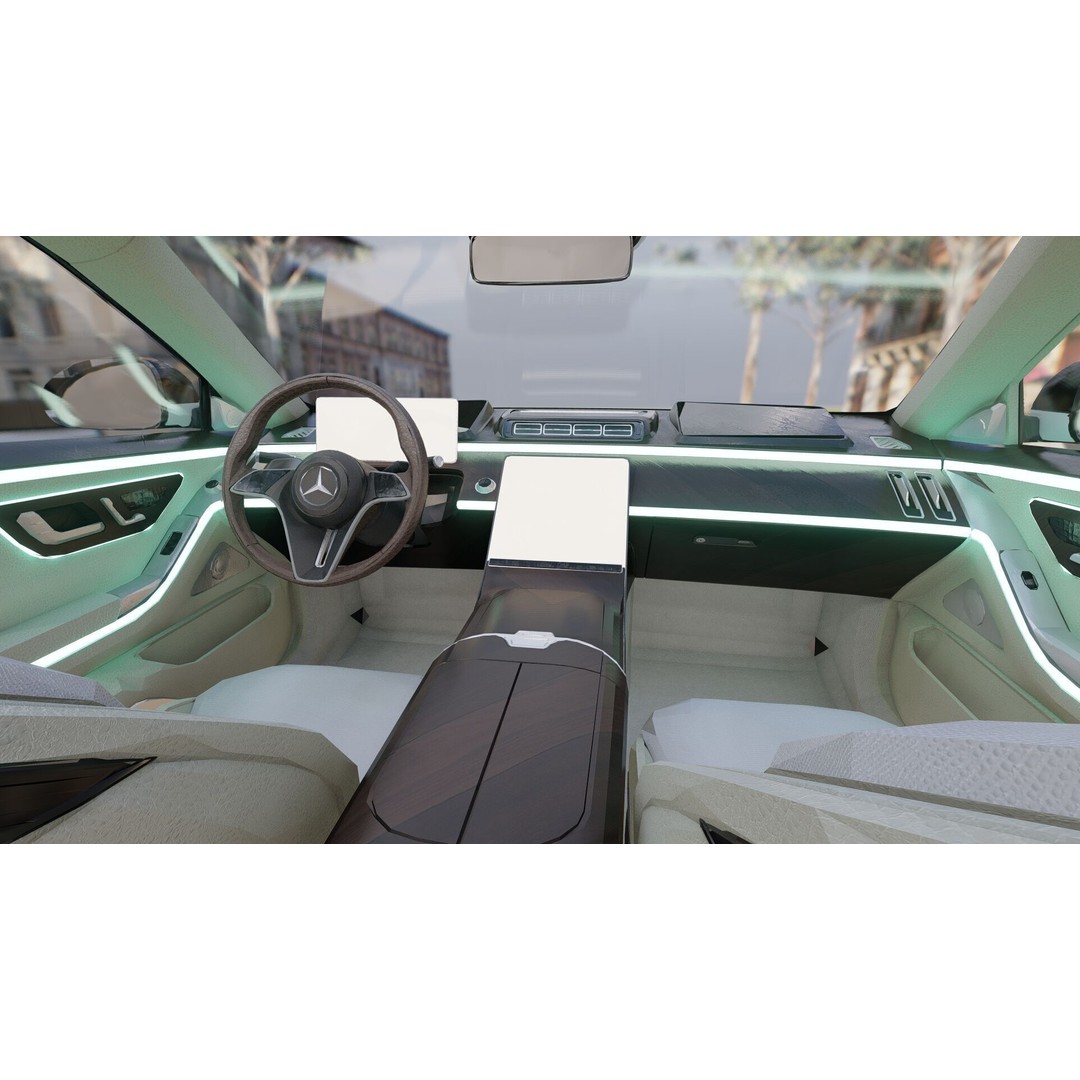 MAYBACH S680 3D Model – High Poly Luxury Car with Interior, FBX & OBJ - View 14