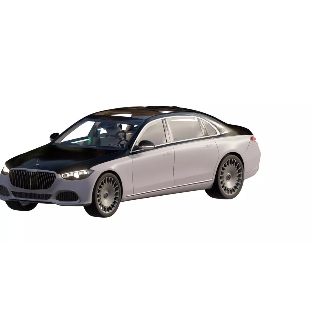 MAYBACH S680 3D Model – High Poly Luxury Car with Interior, FBX & OBJ - View 2