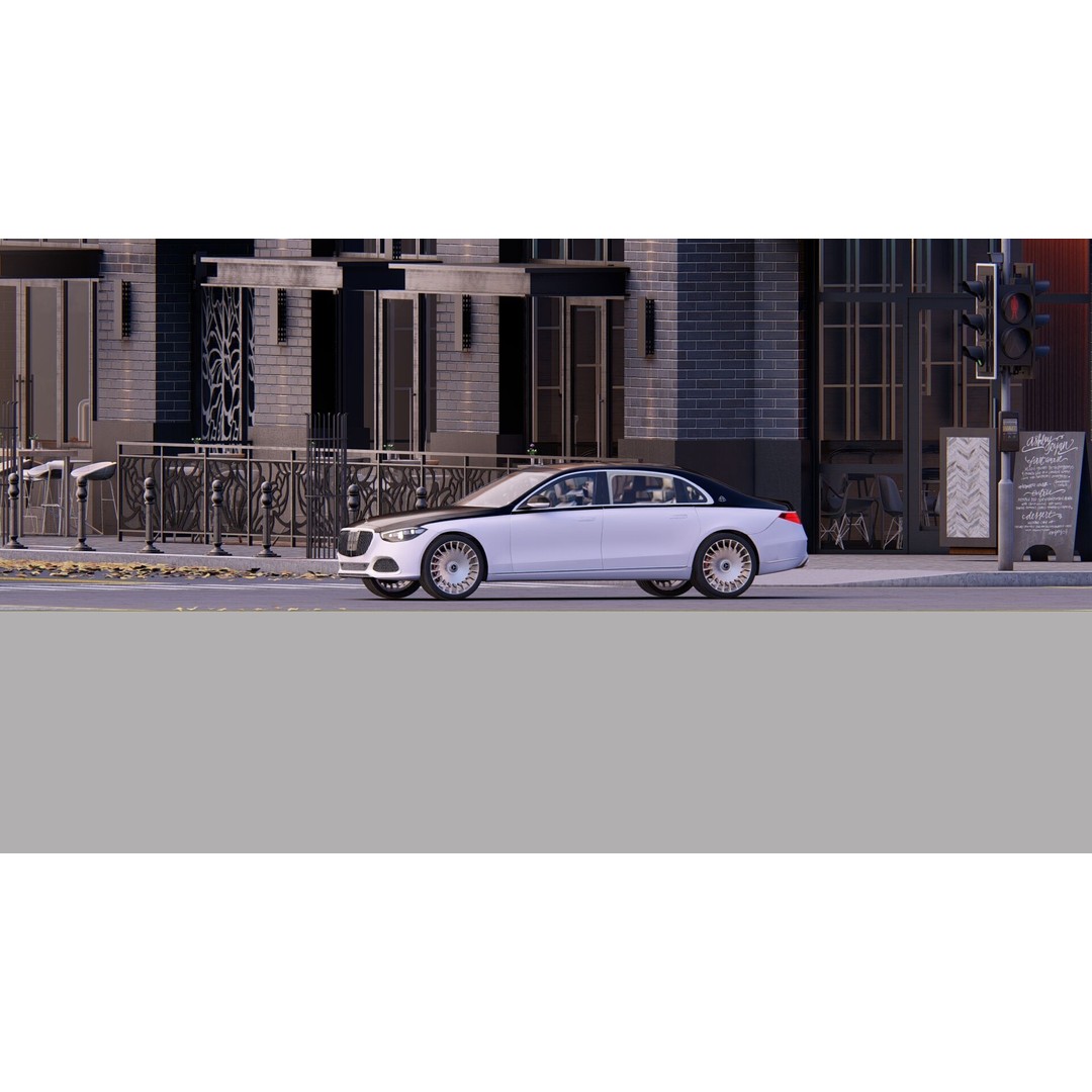 MAYBACH S680 3D Model – High Poly Luxury Car with Interior, FBX & OBJ - View 27