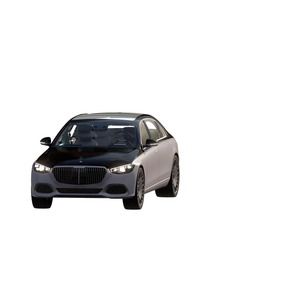 MAYBACH S680 3D Model – High Poly Luxury Car with Interior, FBX & OBJ - View 3