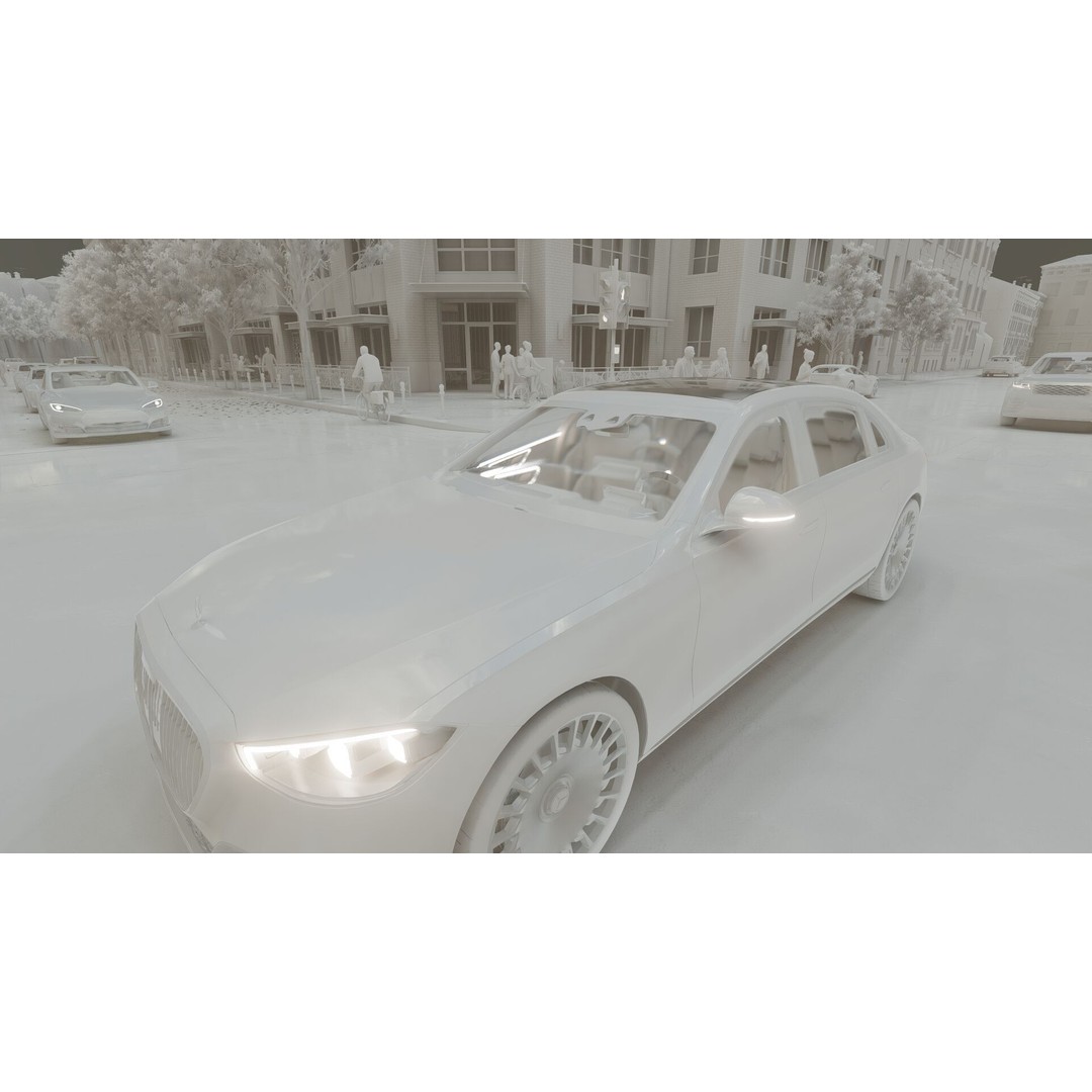 MAYBACH S680 3D Model – High Poly Luxury Car with Interior, FBX & OBJ - View 30