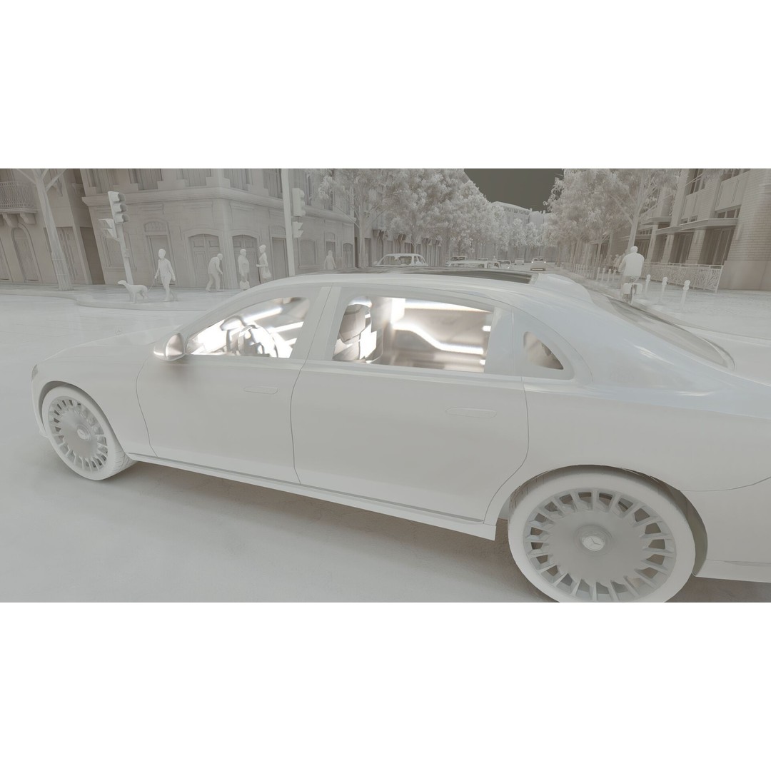MAYBACH S680 3D Model – High Poly Luxury Car with Interior, FBX & OBJ - View 31
