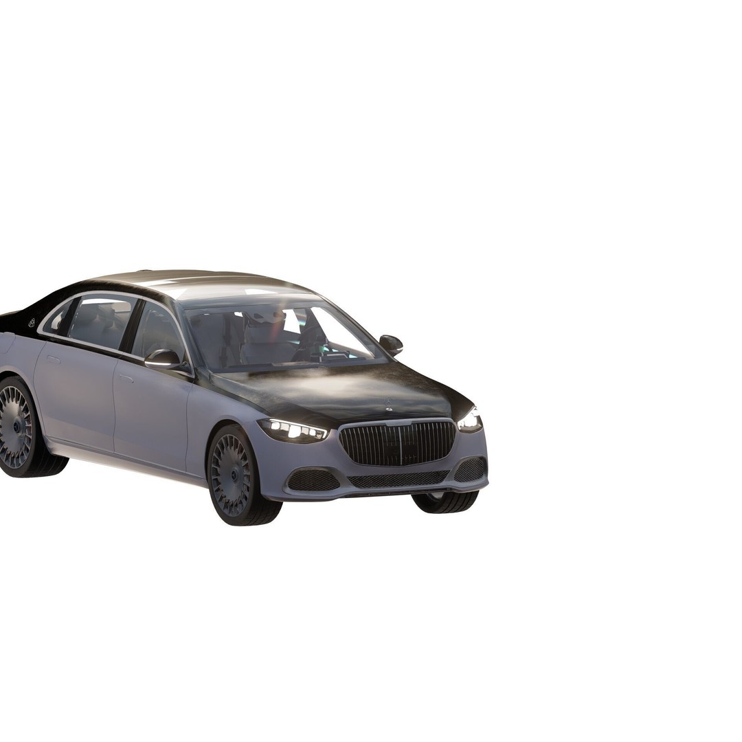 MAYBACH S680 3D Model – High Poly Luxury Car with Interior, FBX & OBJ - View 4