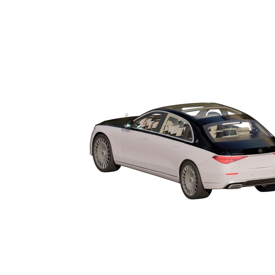 MAYBACH S680 3D Model – High Poly Luxury Car with Interior, FBX & OBJ - View 7