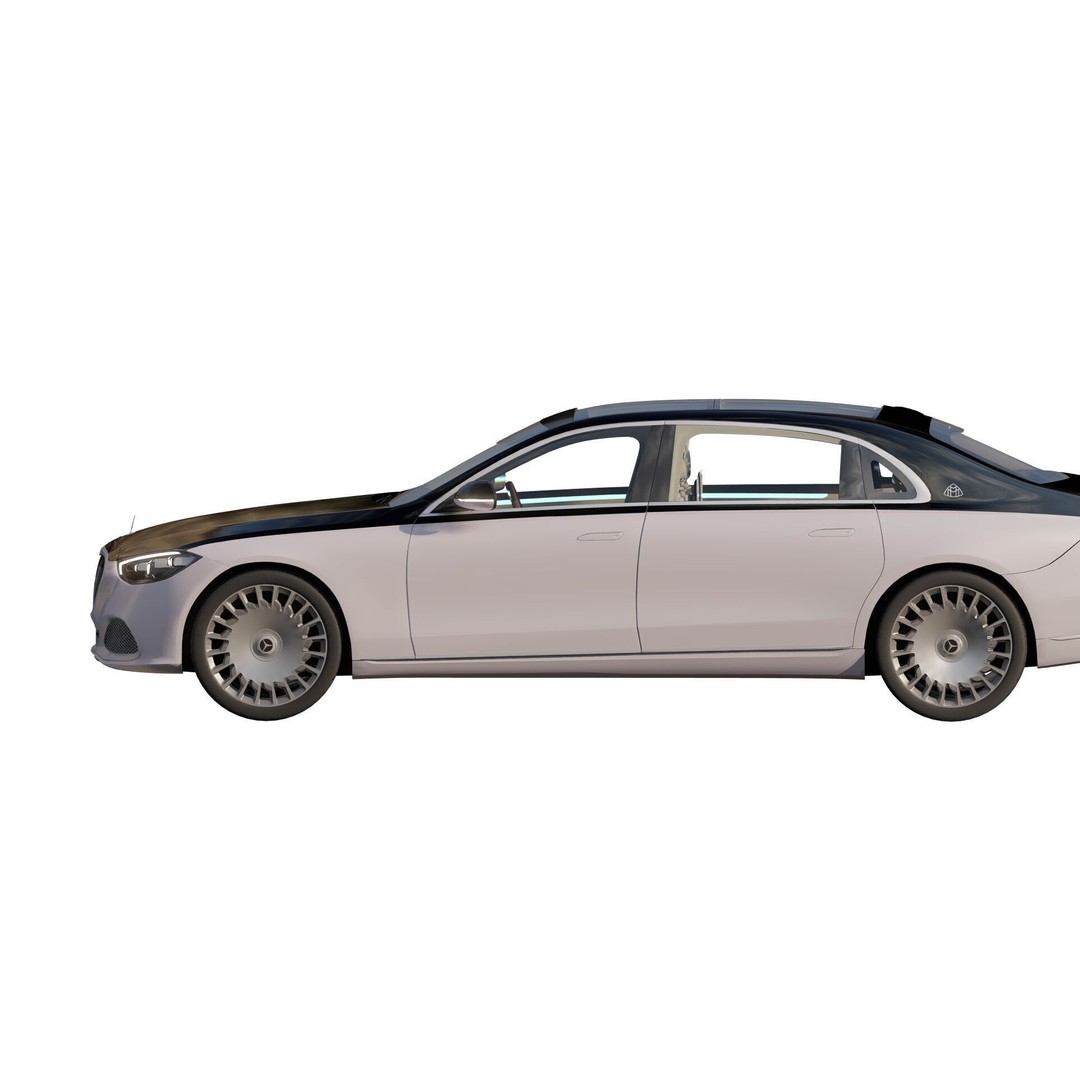 MAYBACH S680 3D Model – High Poly Luxury Car with Interior, FBX & OBJ - View 8