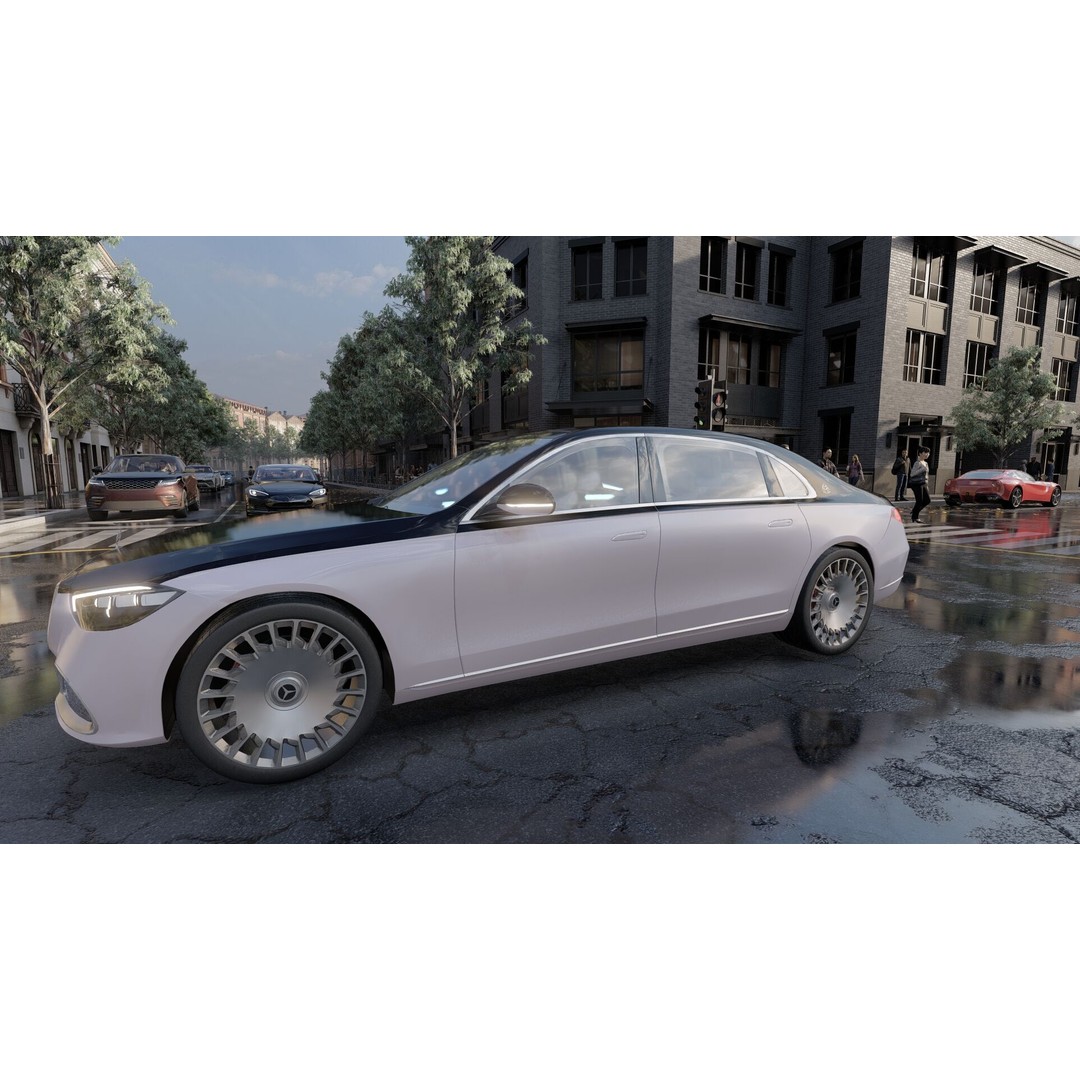 MAYBACH S680 3D Model – High Poly Luxury Car with Interior, FBX & OBJ - View 9