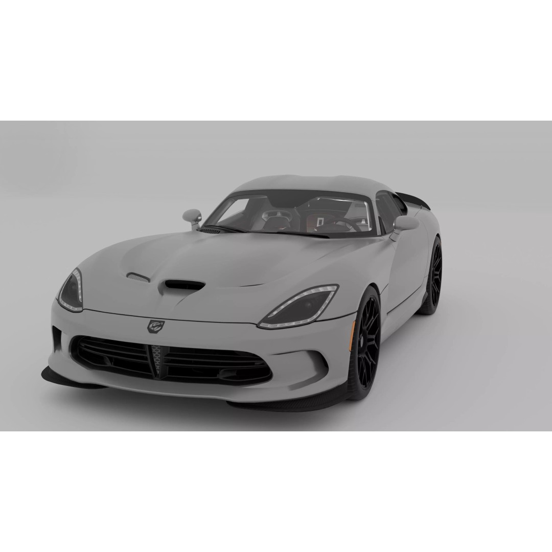 Dodge Viper GTS 3D Model – High Poly Game-Ready Asset, FBX, OBJ - View 2