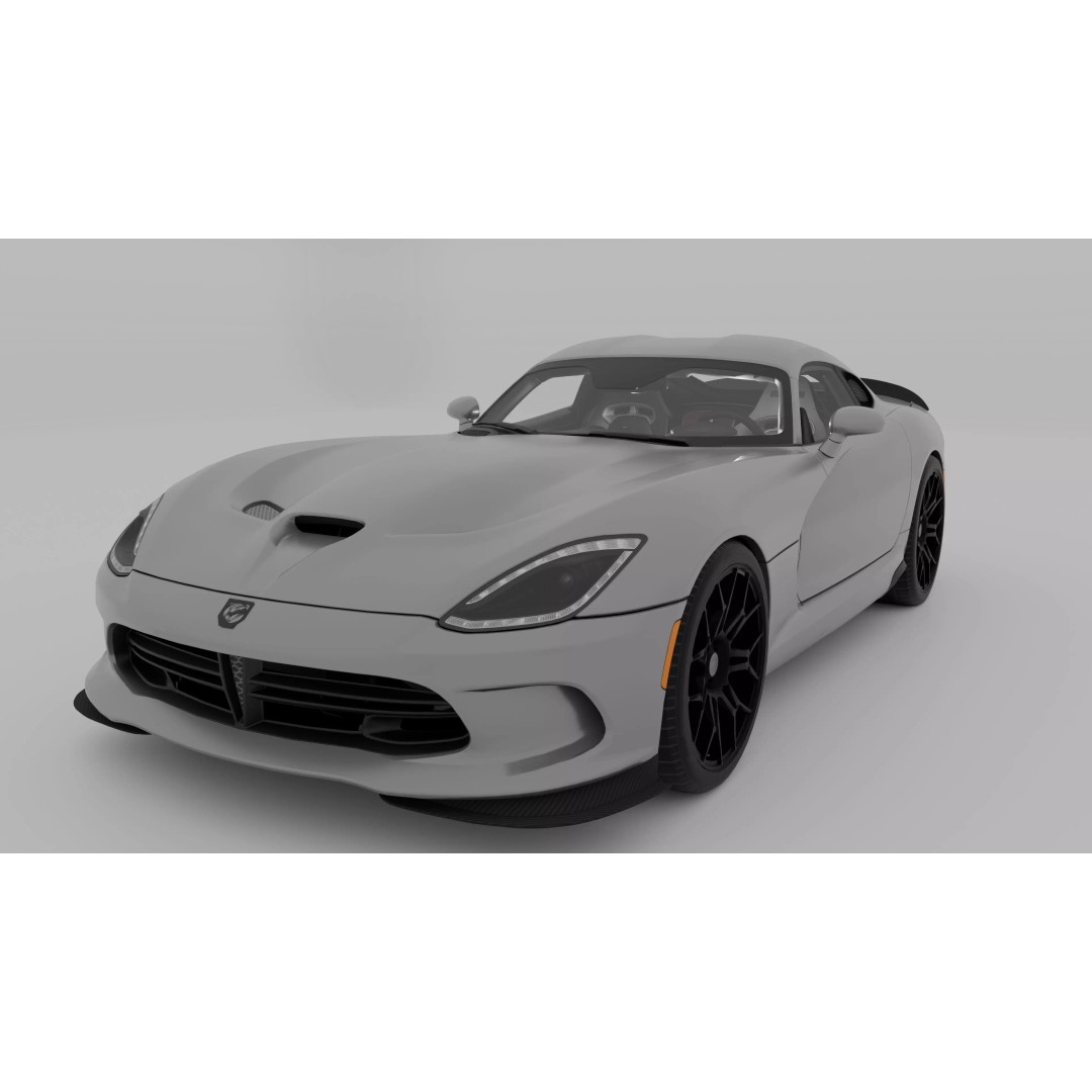 Dodge Viper GTS 3D Model – High Poly Game-Ready Asset, FBX, OBJ - View 3