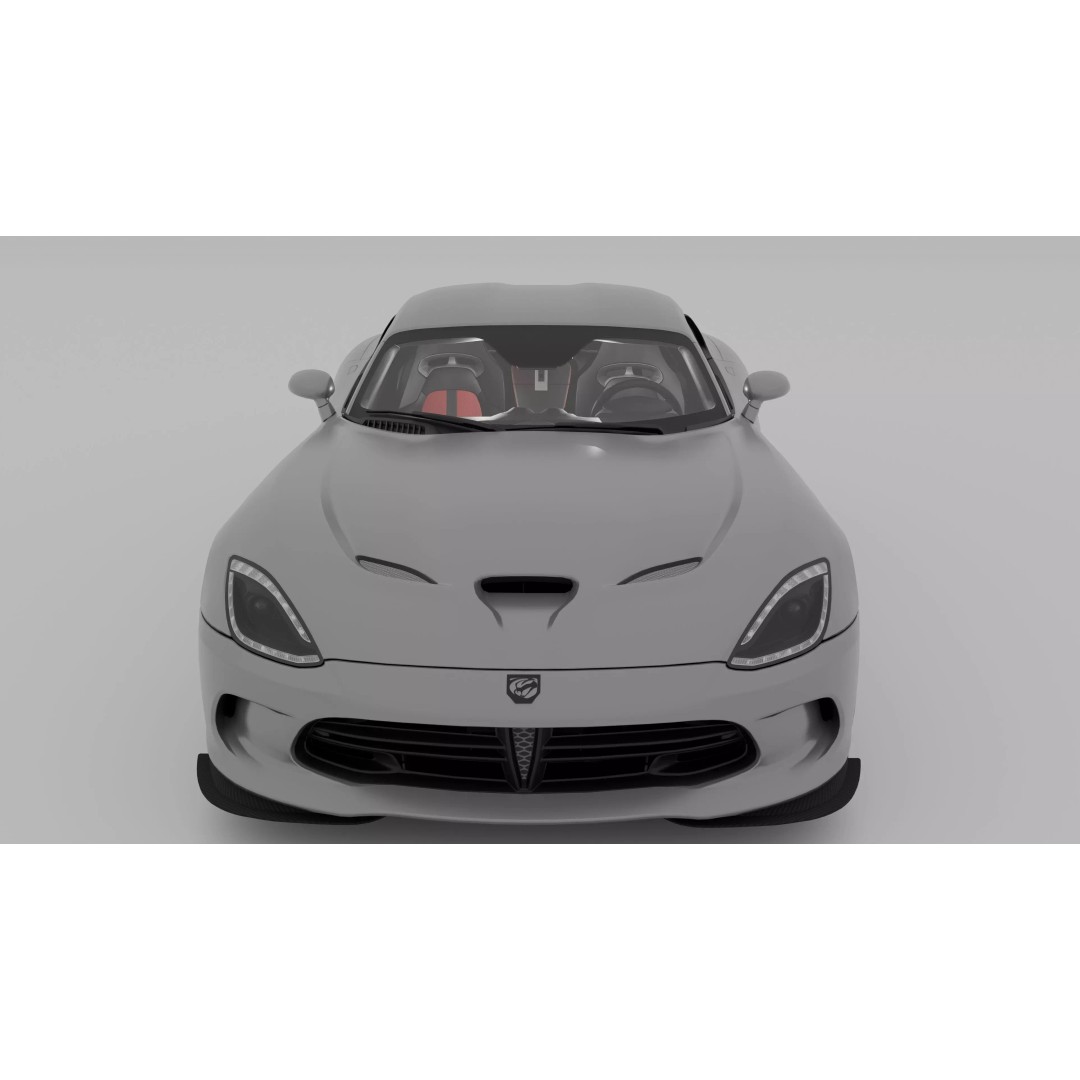 Dodge Viper GTS 3D Model – High Poly Game-Ready Asset, FBX, OBJ - View 5
