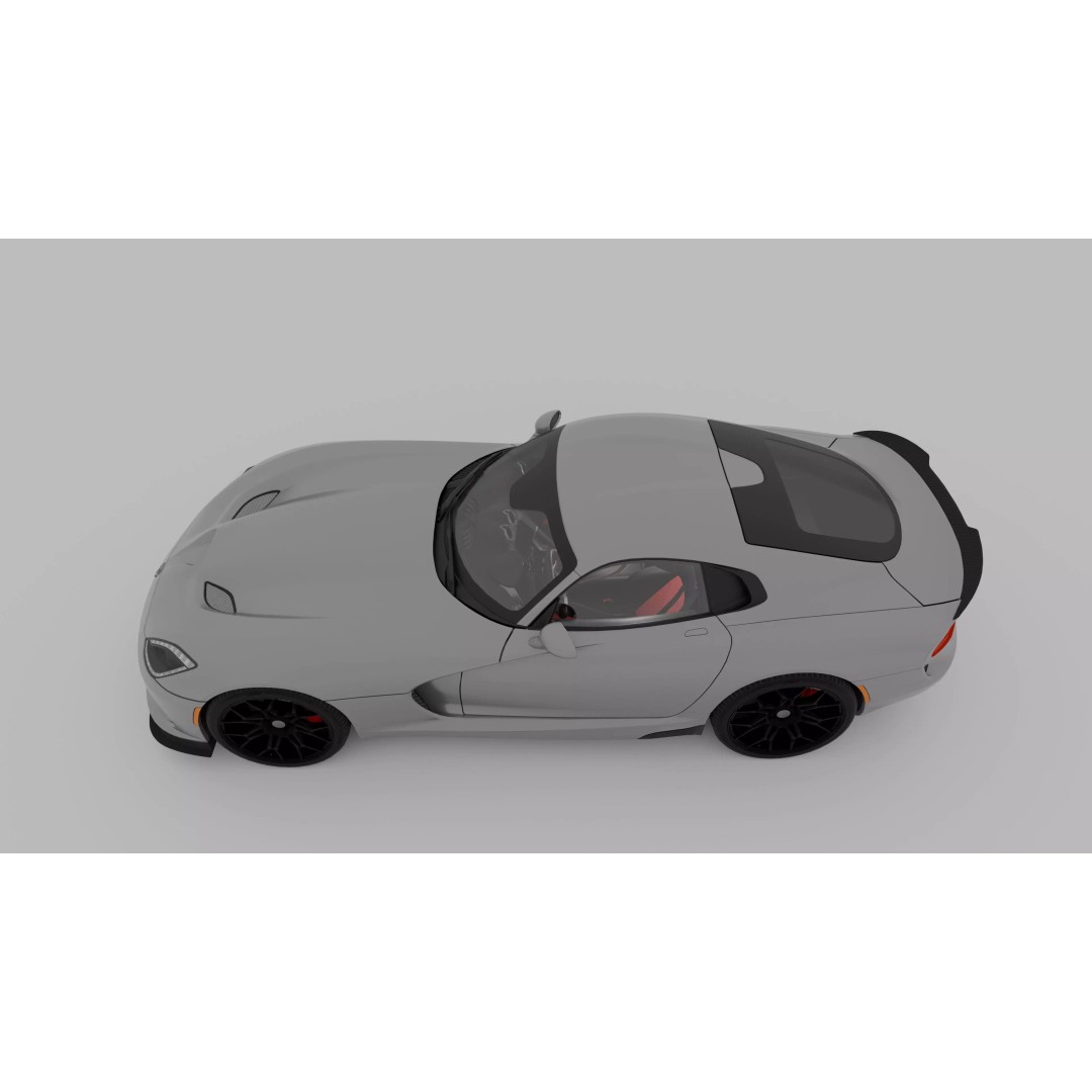 Dodge Viper GTS 3D Model – High Poly Game-Ready Asset, FBX, OBJ - View 6