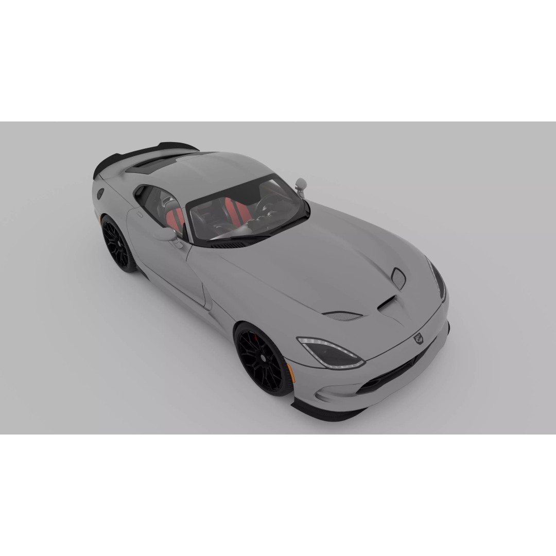 Dodge Viper GTS 3D Model – High Poly Game-Ready Asset, FBX, OBJ - View 8