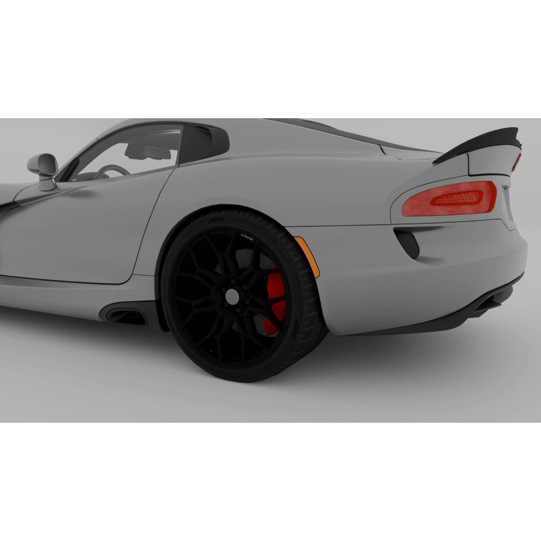 Dodge Viper GTS 3D Model – High Poly Game-Ready Asset, FBX, OBJ - View 9