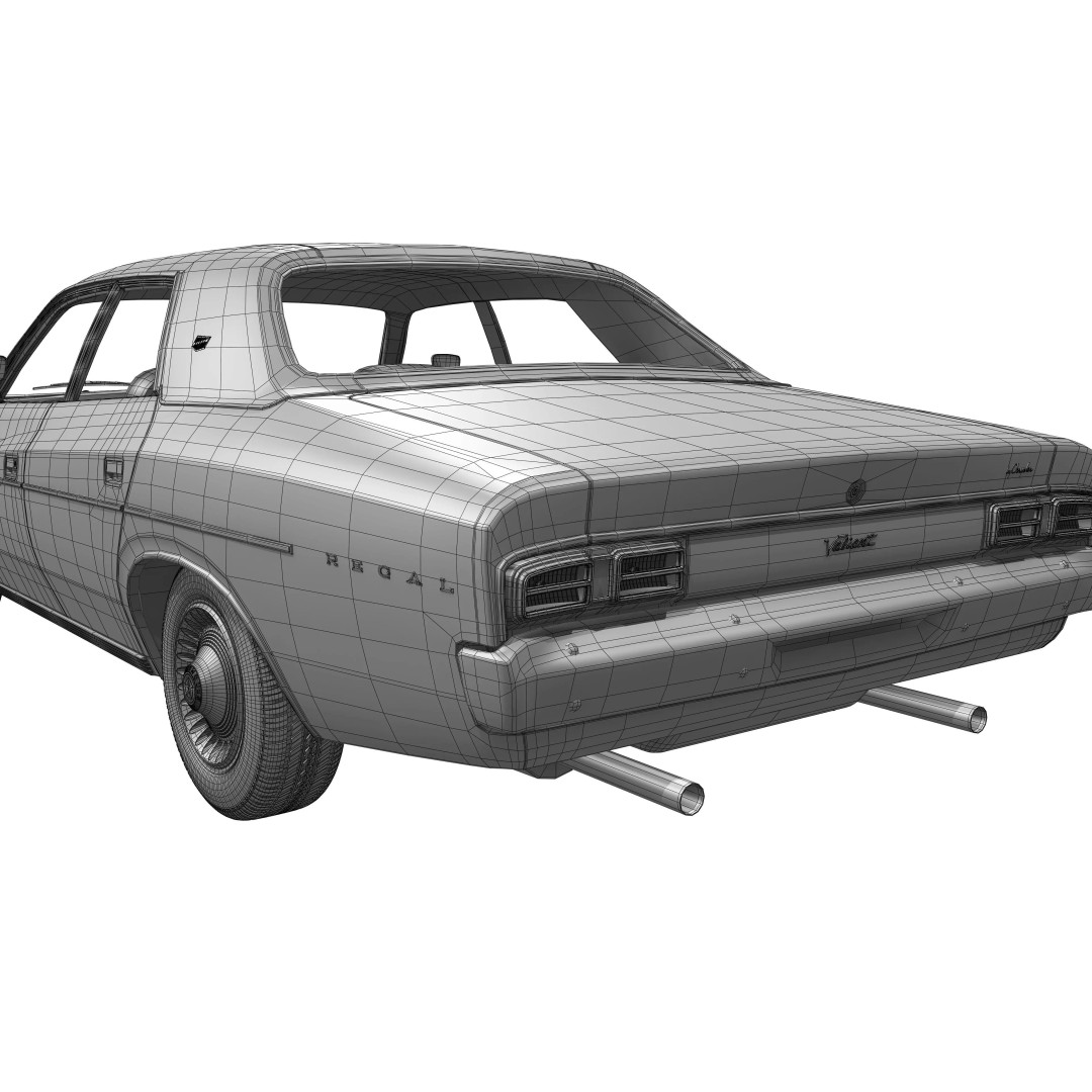 Chrysler VJ Valiant Regal Sedan 3D Model – High Poly, Game Ready, FBX/OBJ