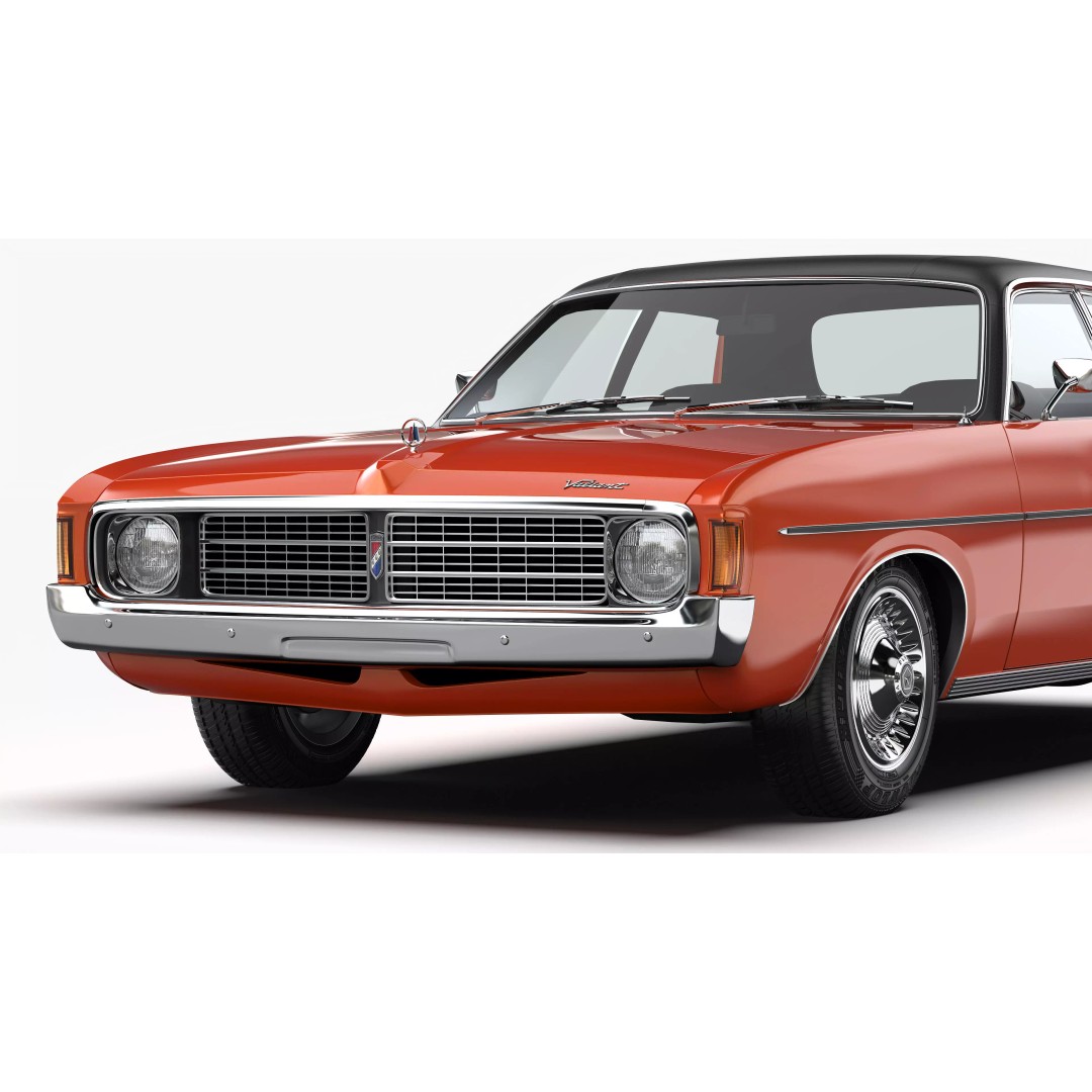 Chrysler VJ Valiant Regal Sedan 3D Model – High Poly, Game Ready, FBX/OBJ - View 10