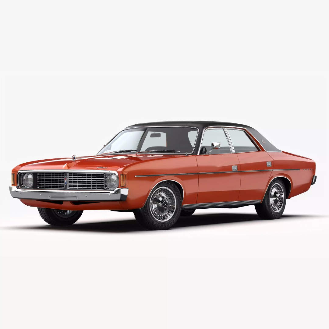 Chrysler VJ Valiant Regal Sedan 3D Model – High Poly, Game Ready, FBX/OBJ - View 2