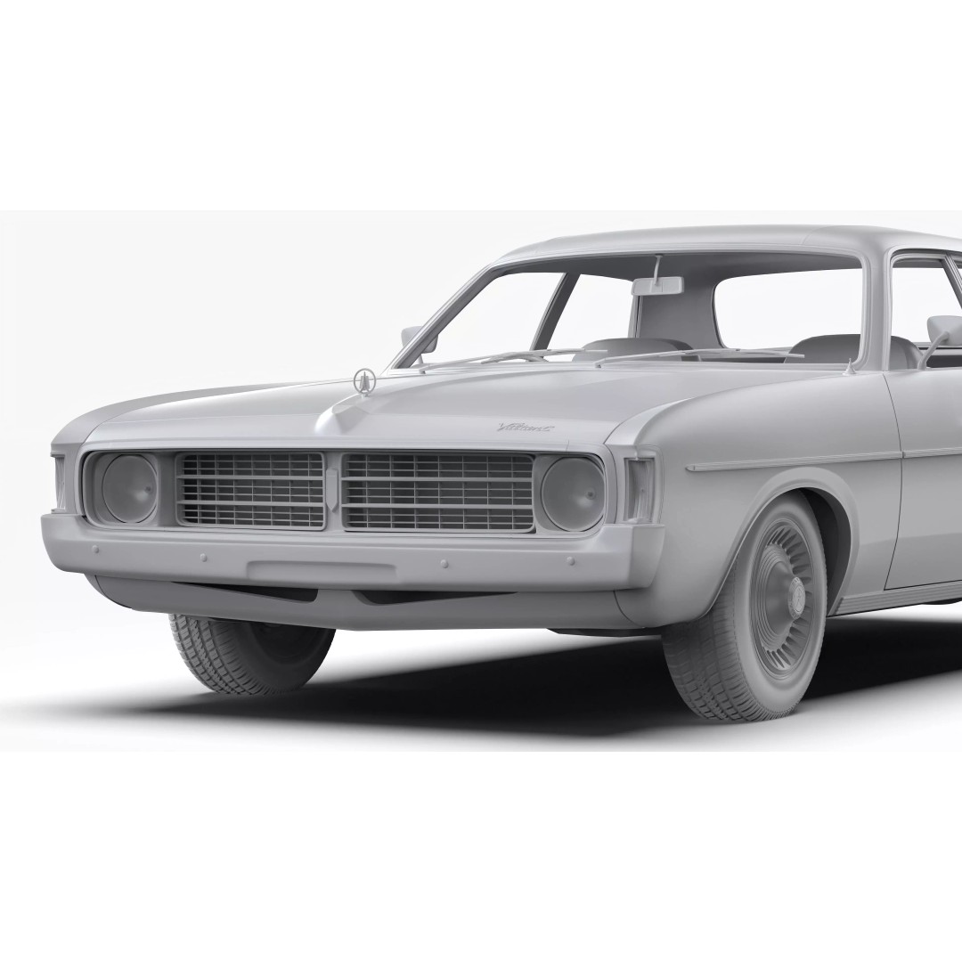 Chrysler VJ Valiant Regal Sedan 3D Model – High Poly, Game Ready, FBX/OBJ - View 20
