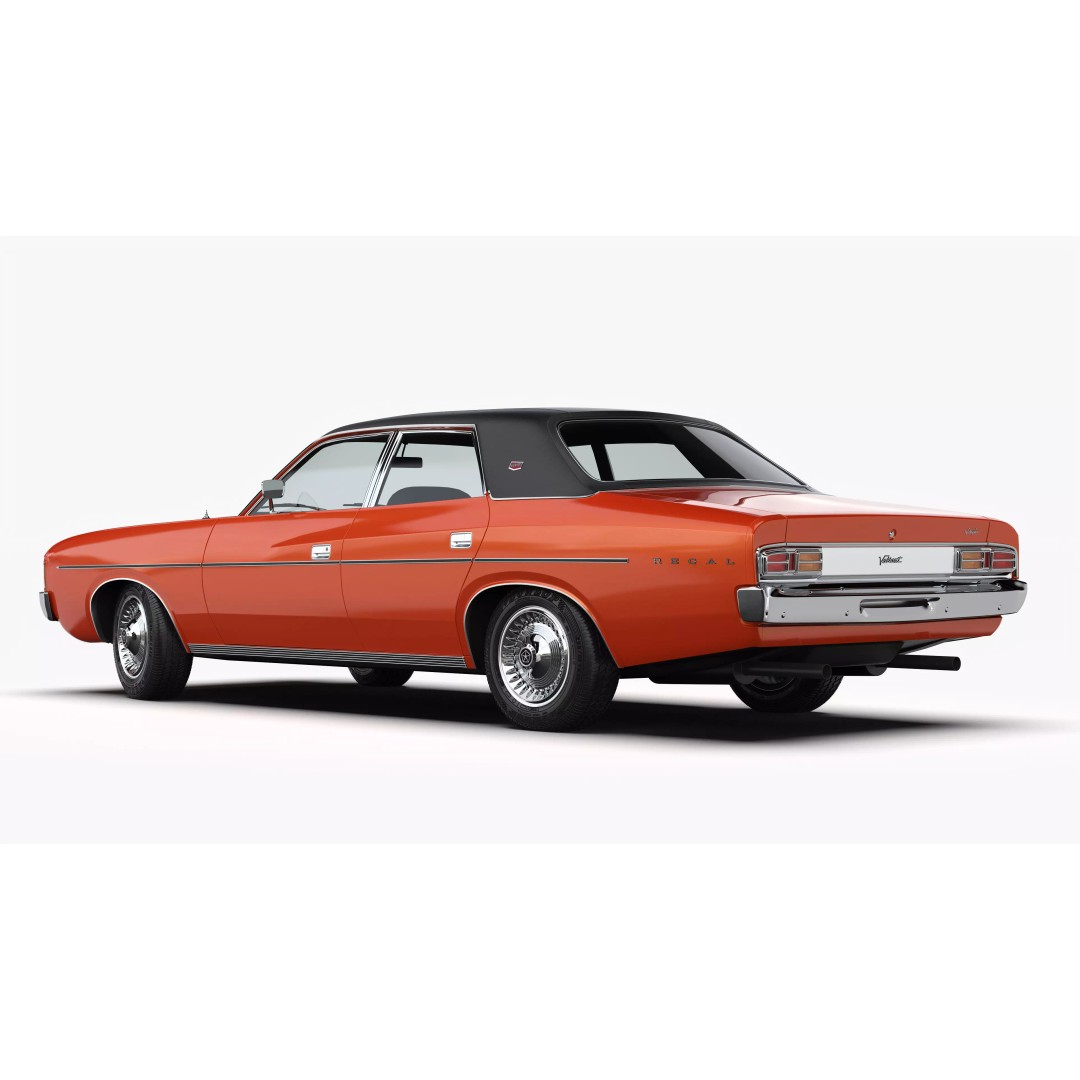 Chrysler VJ Valiant Regal Sedan 3D Model – High Poly, Game Ready, FBX/OBJ - View 4