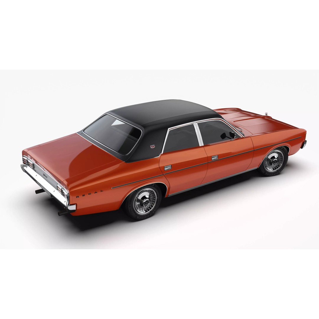 Chrysler VJ Valiant Regal Sedan 3D Model – High Poly, Game Ready, FBX/OBJ - View 5
