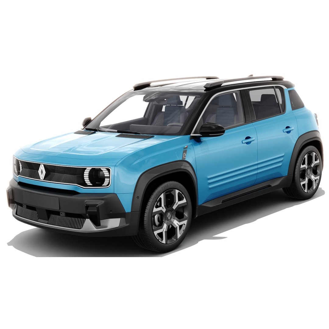 Renault 4 E-Tech 2026 3D Model – Detailed SUV with Interior, FBX & OBJ - View 3
