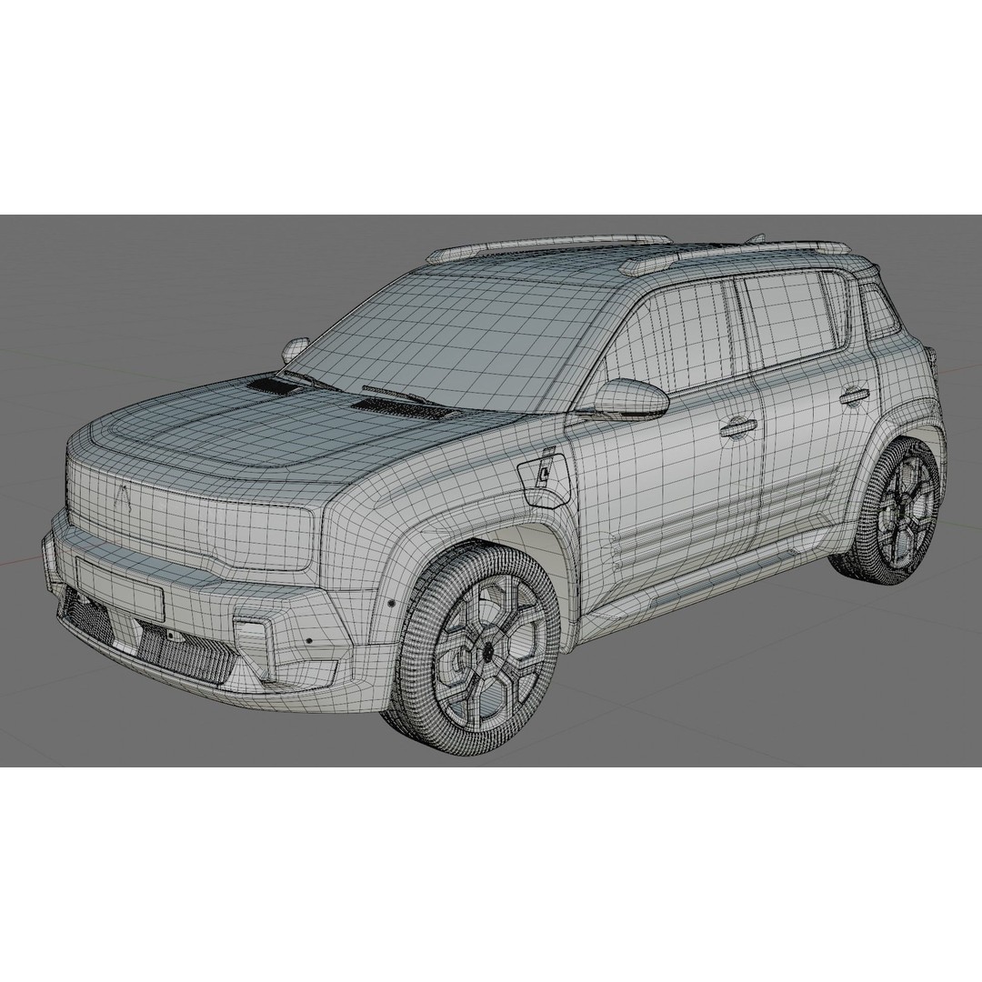 Renault 4 E-Tech 2026 3D Model – Detailed SUV with Interior, FBX & OBJ - View 31