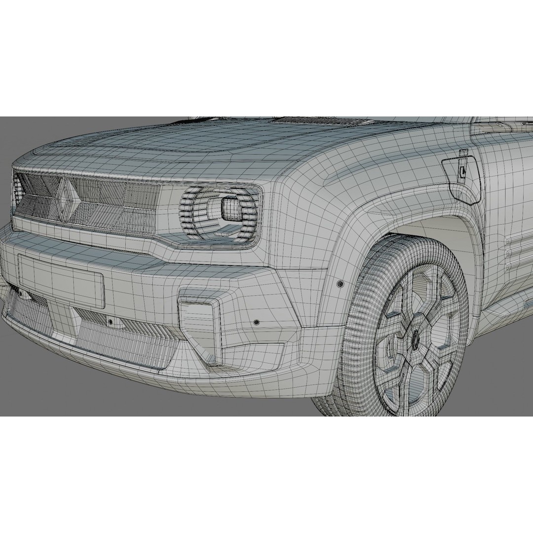 Renault 4 E-Tech 2026 3D Model – Detailed SUV with Interior, FBX & OBJ - View 33