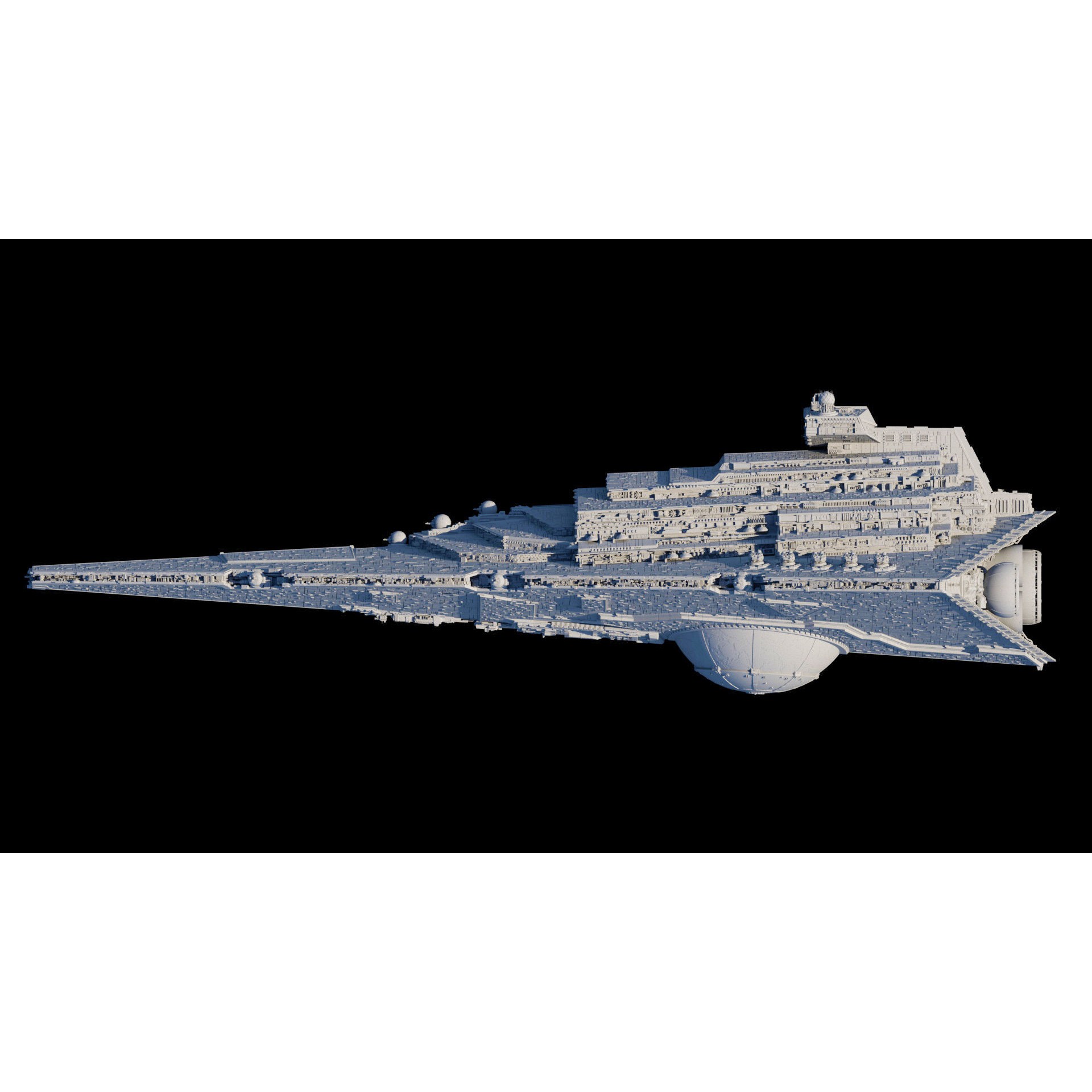 Star Wars Destroyer - Game-Ready 3D Model - View 5