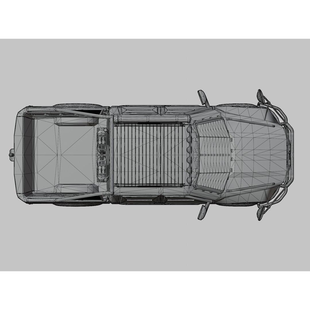 Heavy Duty Pickup 3D Model – High Poly Racing Vehicle, FBX