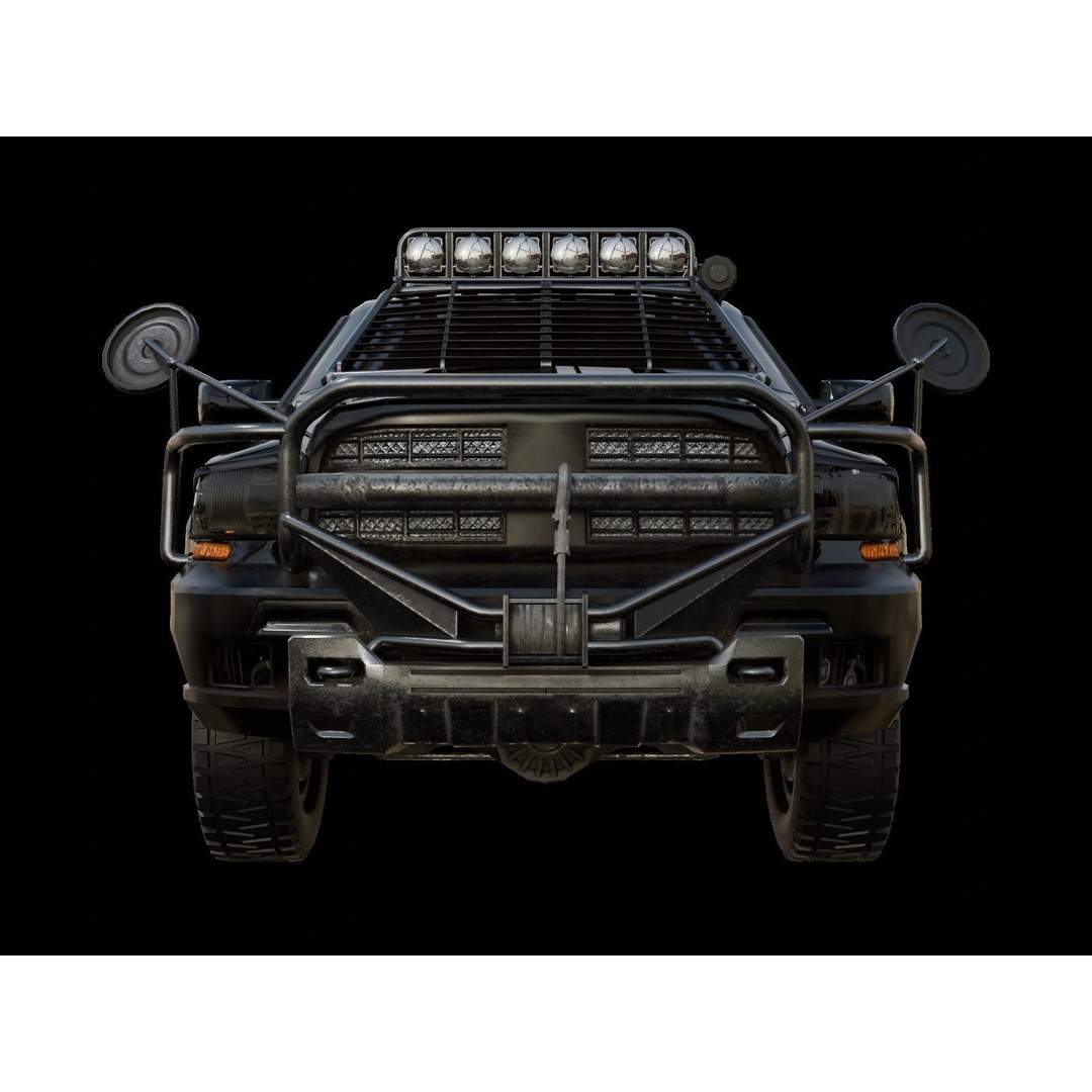Heavy Duty Pickup 3D Model – High Poly Racing Vehicle, FBX - View 4