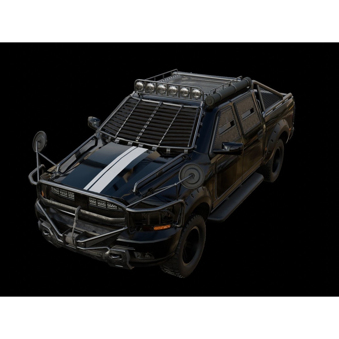Heavy Duty Pickup 3D Model – High Poly Racing Vehicle, FBX - View 5