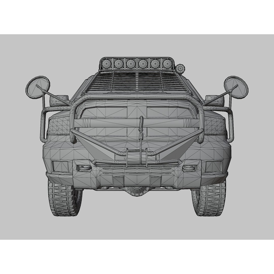 Heavy Duty Pickup 3D Model – High Poly Racing Vehicle, FBX - View 8