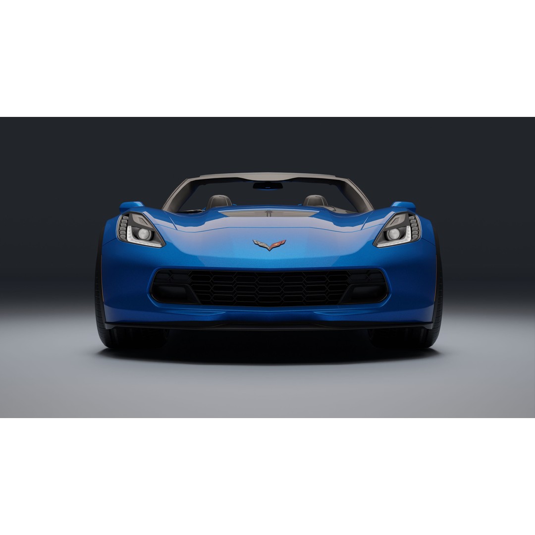 Chevrolet Corvette Z06 3D Model – Low Poly Game Ready with PBR Textures - View 4