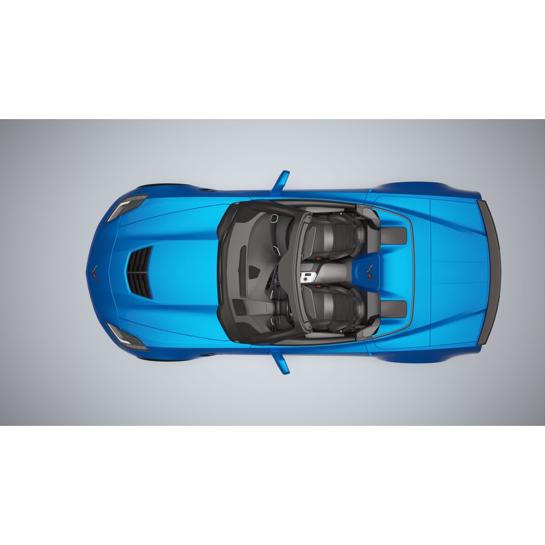Chevrolet Corvette Z06 3D Model – Low Poly Game Ready with PBR Textures - View 9