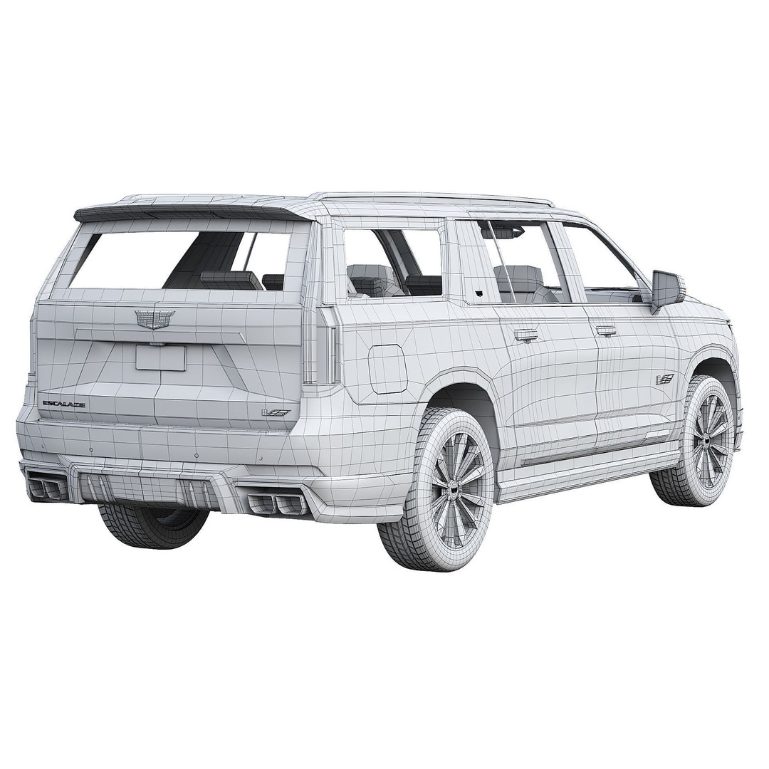 Cadillac Escalade ESV V 2025 3D Model – Luxury SUV, PBR Textures, FBX