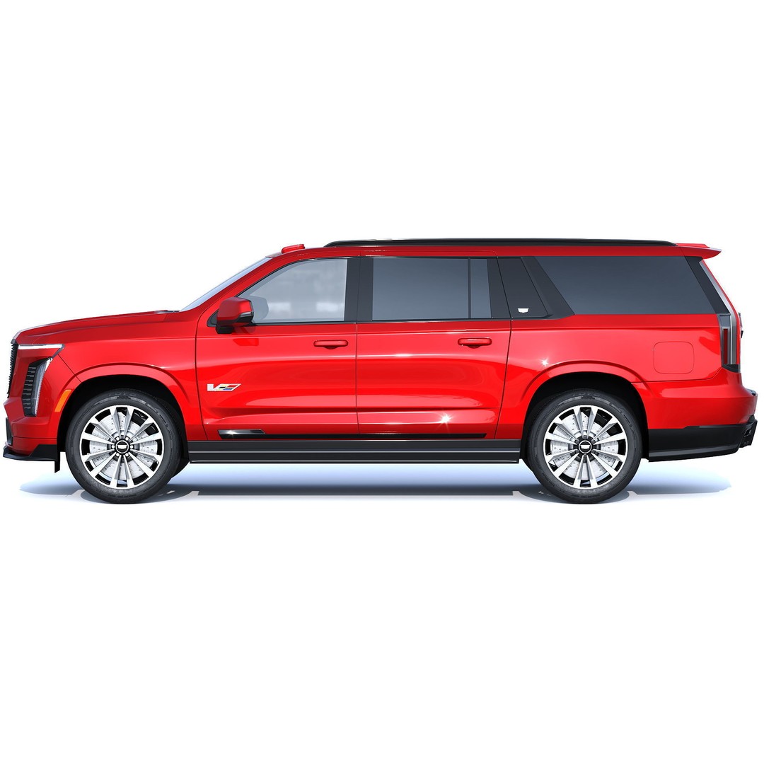 Cadillac Escalade ESV V 2025 3D Model – Luxury SUV, PBR Textures, FBX - View 4