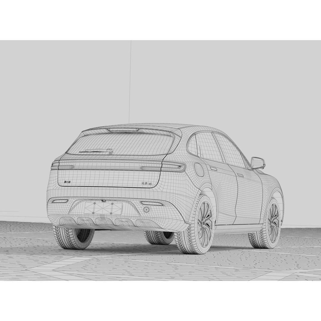 AITO M5 3D Model – Mid-Size SUV with PBR Textures, FBX/OBJ