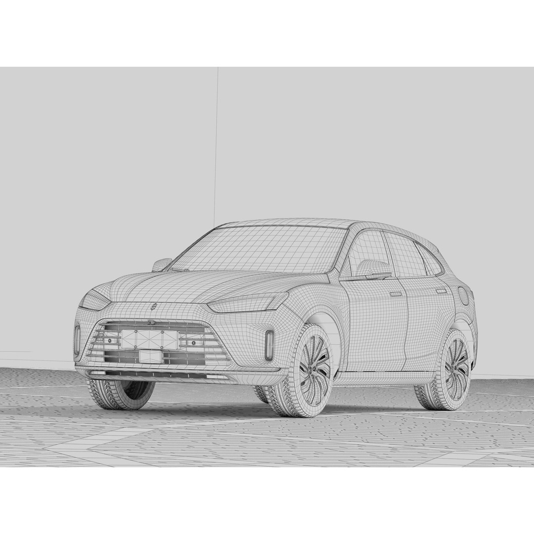 AITO M5 3D Model – Mid-Size SUV with PBR Textures, FBX/OBJ - View 6