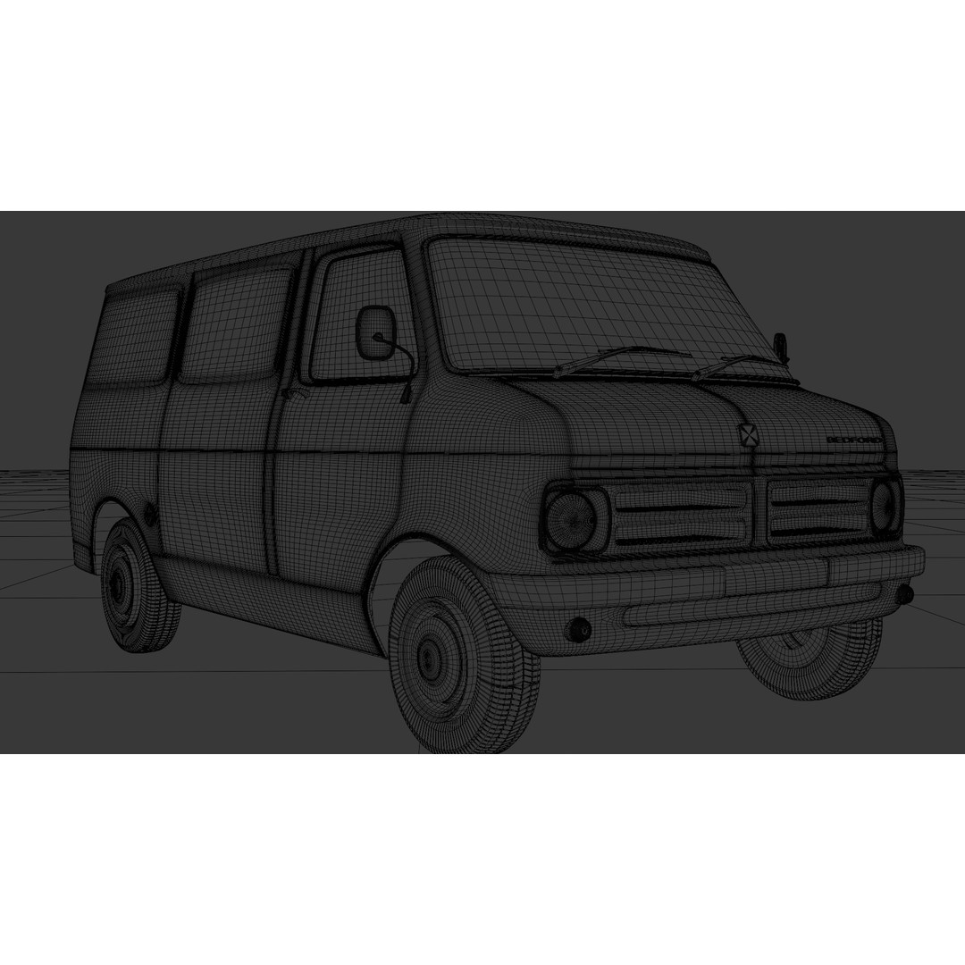 Bedford CF 3D Model – High Poly Rigged Vehicle, FBX & Blender - View 12