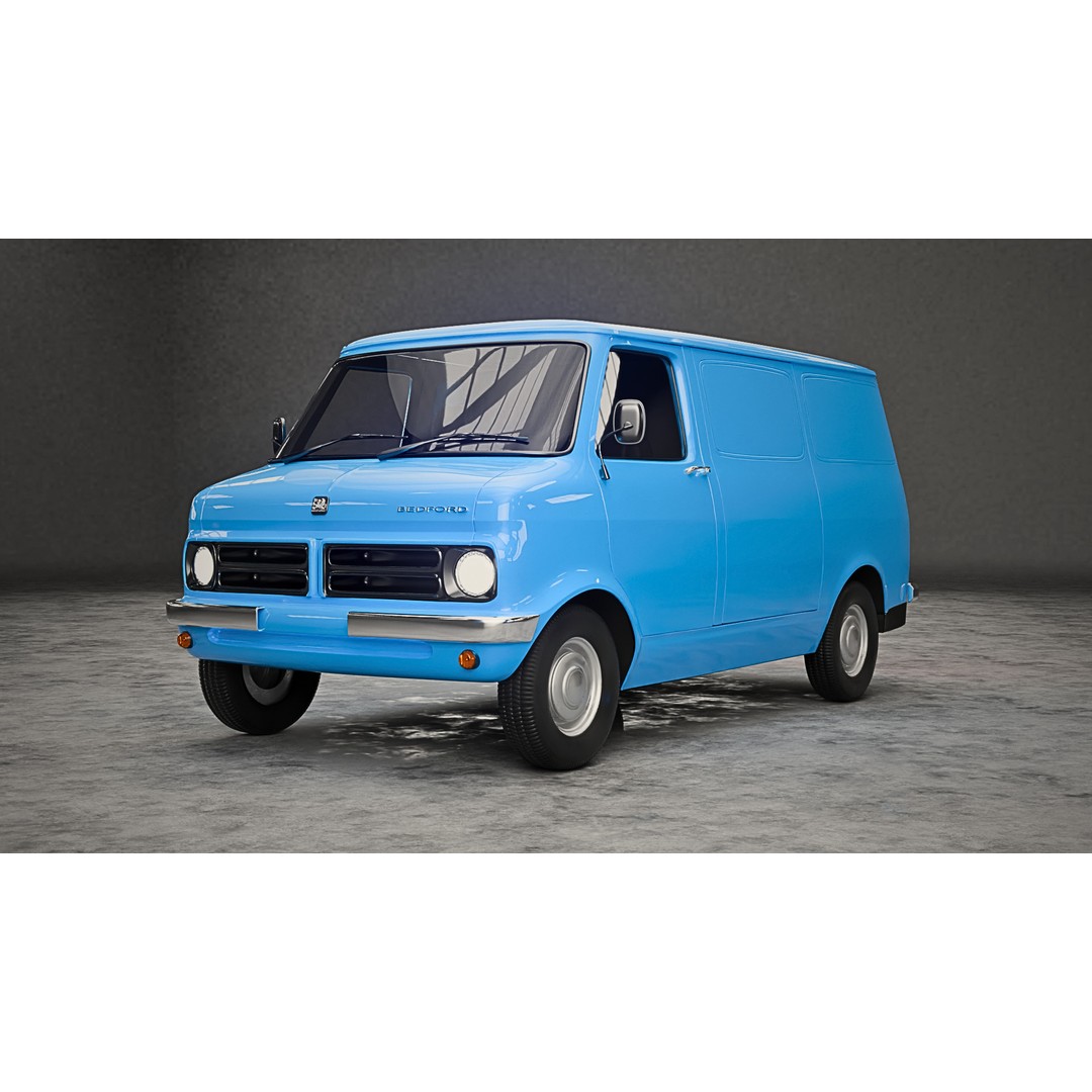 Bedford CF 3D Model – High Poly Rigged Vehicle, FBX & Blender - View 3