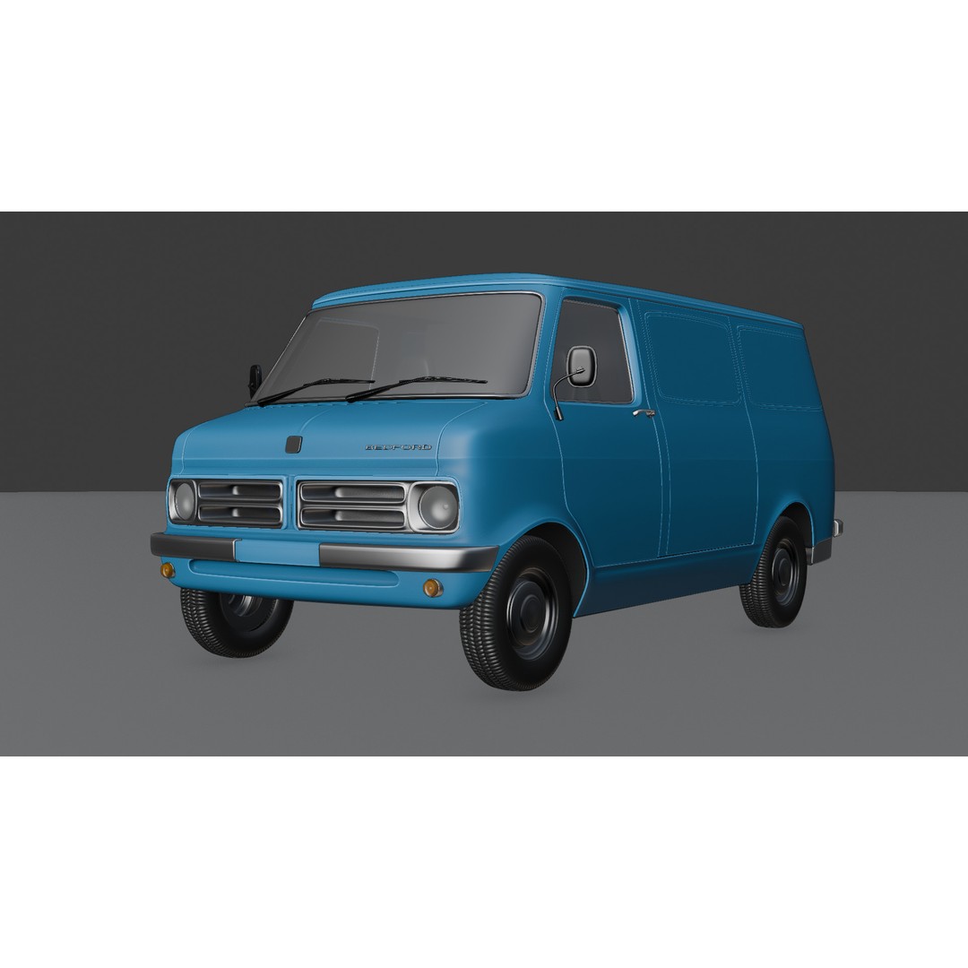 Bedford CF 3D Model – High Poly Rigged Vehicle, FBX & Blender - View 6