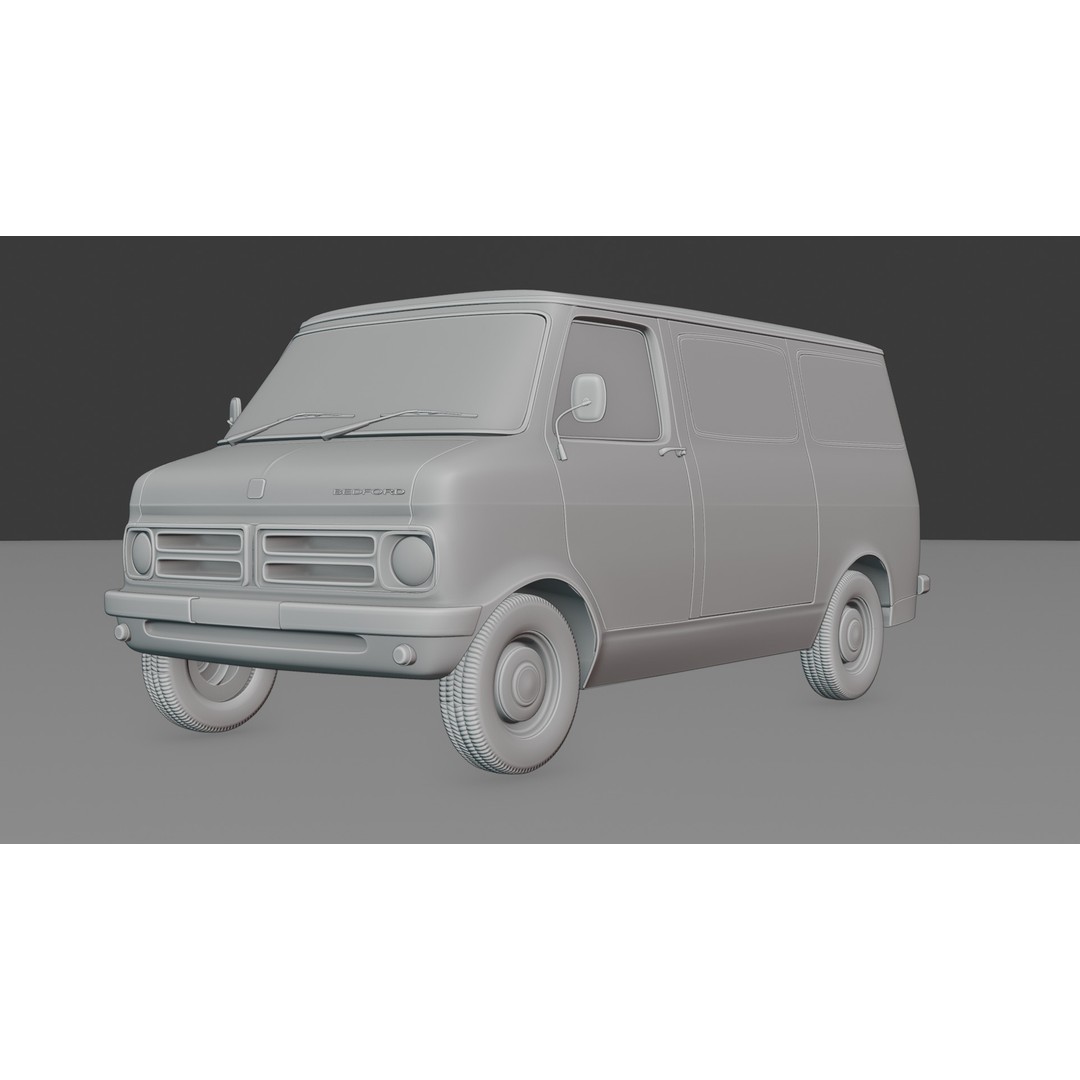 Bedford CF 3D Model – High Poly Rigged Vehicle, FBX & Blender - View 8