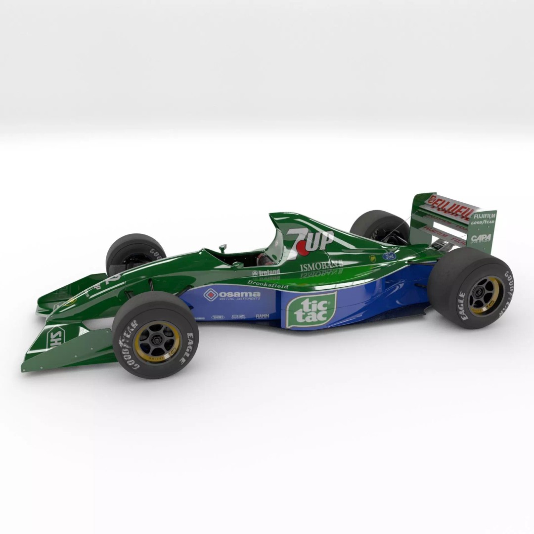Jordan 191 Formula-1 3D Model – Vintage Racing Car, FBX, PBR Textures - View 2