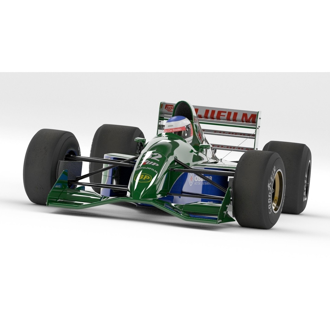Jordan 191 Formula-1 3D Model – Vintage Racing Car, FBX, PBR Textures - View 3