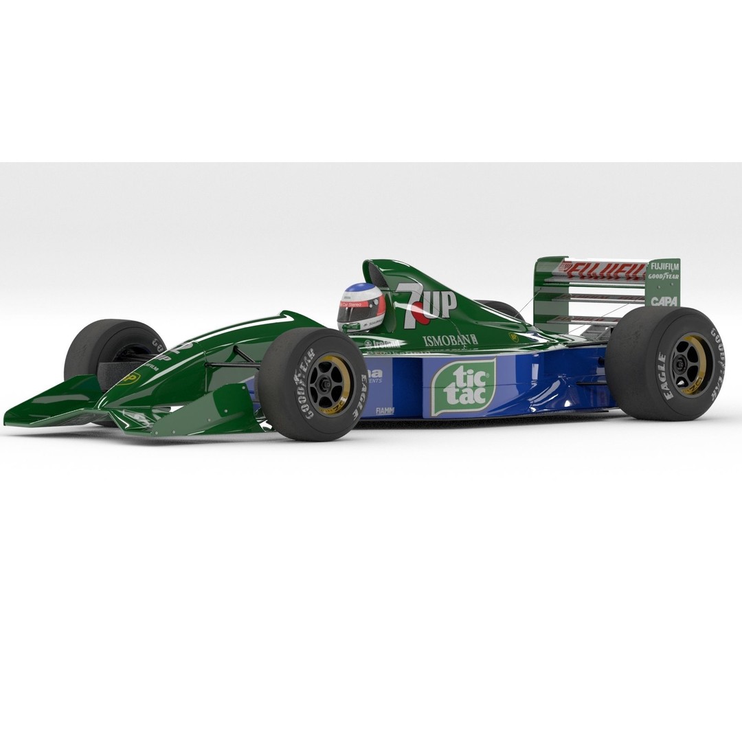 Jordan 191 Formula-1 3D Model – Vintage Racing Car, FBX, PBR Textures - View 4