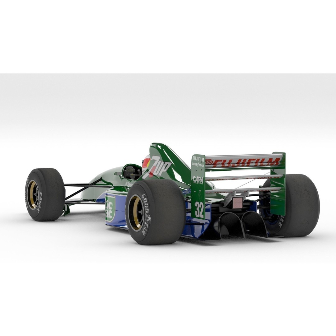 Jordan 191 Formula-1 3D Model – Vintage Racing Car, FBX, PBR Textures - View 5
